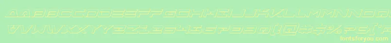 Freeagentbold3Dital Font – Yellow Fonts on Green Background