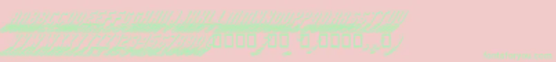 GmExpShadowGravestone2 Font – Green Fonts on Pink Background