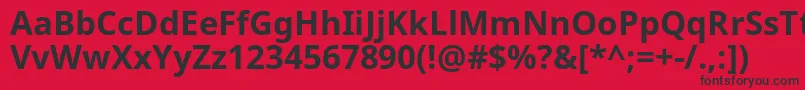 フォントNotoSansBold – 赤い背景に黒い文字