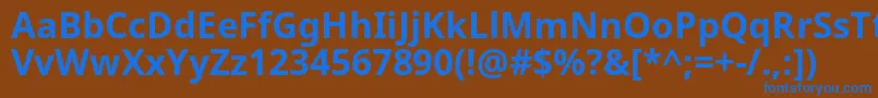 NotoSansBold Font – Blue Fonts on Brown Background