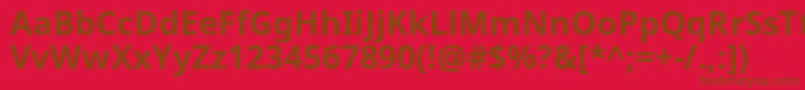 NotoSansBold Font – Brown Fonts on Red Background