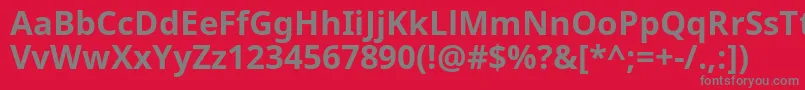 フォントNotoSansBold – 赤い背景に灰色の文字