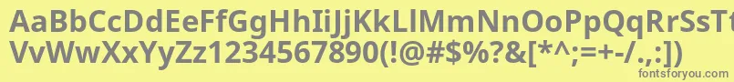 フォントNotoSansBold – 黄色の背景に灰色の文字