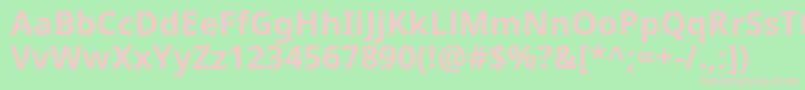 NotoSansBold Font – Pink Fonts on Green Background