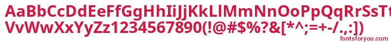 NotoSansBold-fontti – punaiset fontit valkoisella taustalla