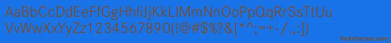 Шрифт CorporateSW15Light – коричневые шрифты на синем фоне
