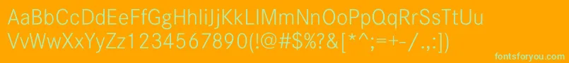 CorporateSW15Light Font – Green Fonts on Orange Background