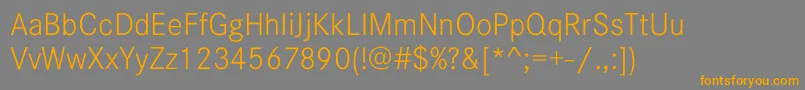 CorporateSW15Light Font – Orange Fonts on Gray Background