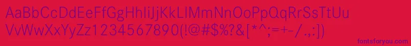 CorporateSW15Light Font – Purple Fonts on Red Background