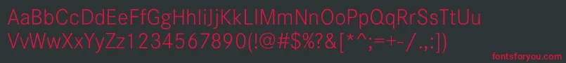 CorporateSW15Light Font – Red Fonts on Black Background