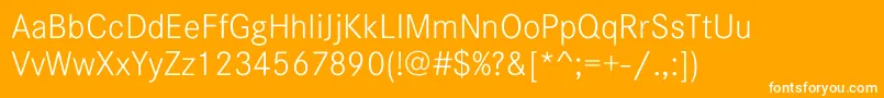 CorporateSW15Light Font – White Fonts on Orange Background