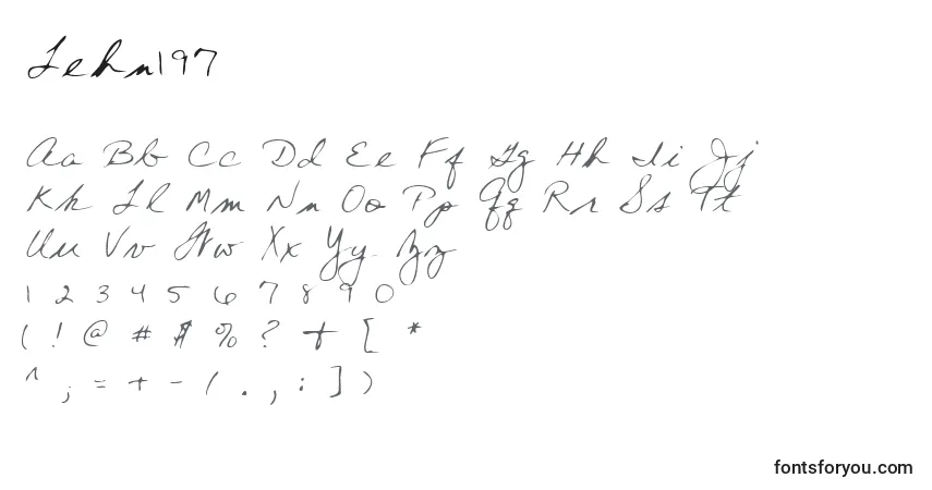 Schriftart Lehn197 – Alphabet, Zahlen, spezielle Symbole