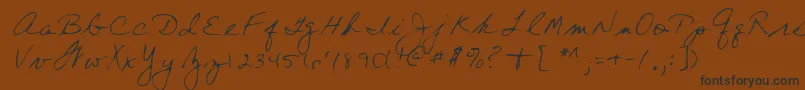 Lehn197 Font – Black Fonts on Brown Background