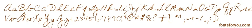 Lehn197-Schriftart – Braune Schriften auf weißem Hintergrund