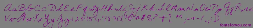 Lehn197 Font – Purple Fonts on Gray Background