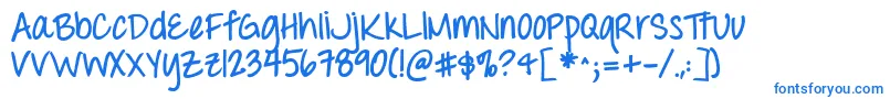 Throwmyhandsupintheairbold Font – Blue Fonts on White Background