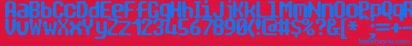 Tragic2 Font – Blue Fonts on Red Background