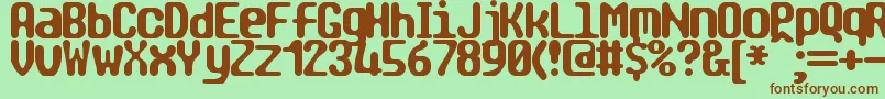 Tragic2 Font – Brown Fonts on Green Background