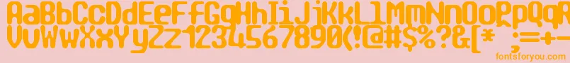 Tragic2 Font – Orange Fonts on Pink Background