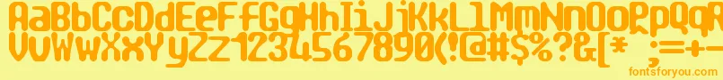 Tragic2 Font – Orange Fonts on Yellow Background