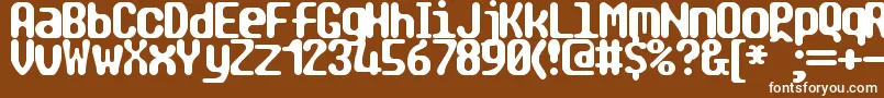 フォントTragic2 – 茶色の背景に白い文字