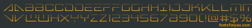 Шрифт Bansheepilotgrad – оранжевые шрифты на чёрном фоне