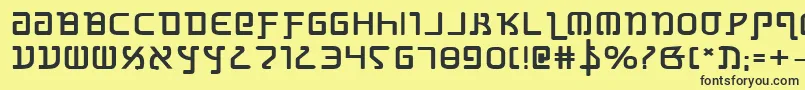 GrimlordBoldExpanded Font – Black Fonts on Yellow Background