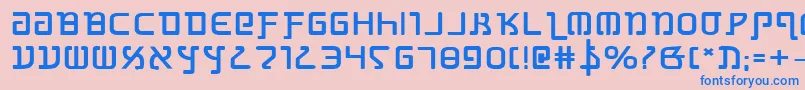 GrimlordBoldExpanded Font – Blue Fonts on Pink Background