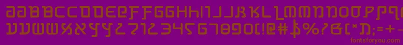 GrimlordBoldExpanded Font – Brown Fonts on Purple Background