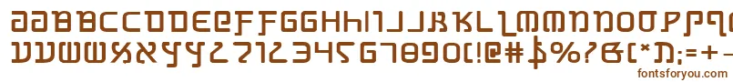 GrimlordBoldExpanded-fontti – ruskeat fontit valkoisella taustalla