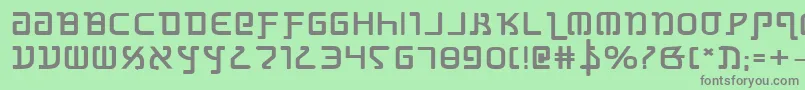 フォントGrimlordBoldExpanded – 緑の背景に灰色の文字