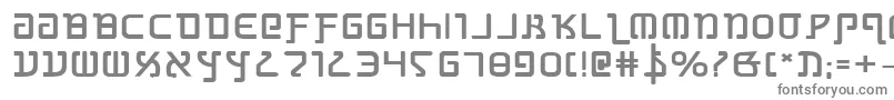 フォントGrimlordBoldExpanded – 白い背景に灰色の文字