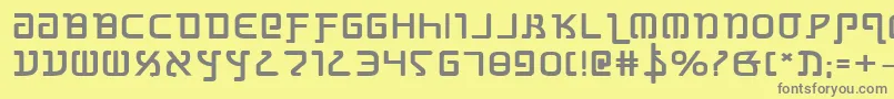 GrimlordBoldExpanded Font – Gray Fonts on Yellow Background