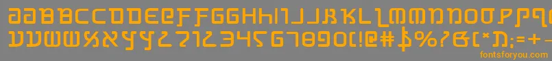 GrimlordBoldExpanded Font – Orange Fonts on Gray Background