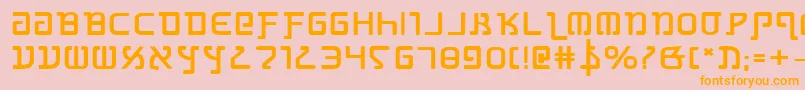 GrimlordBoldExpanded Font – Orange Fonts on Pink Background