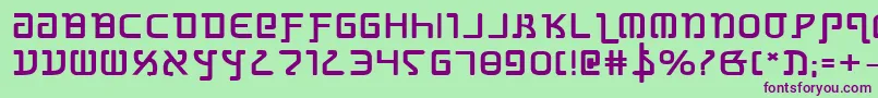 GrimlordBoldExpanded Font – Purple Fonts on Green Background