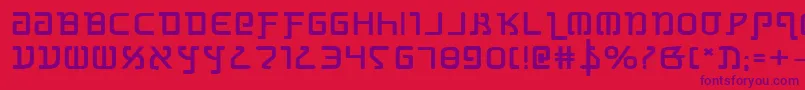 GrimlordBoldExpanded Font – Purple Fonts on Red Background