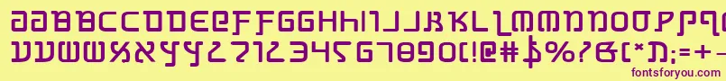 GrimlordBoldExpanded Font – Purple Fonts on Yellow Background