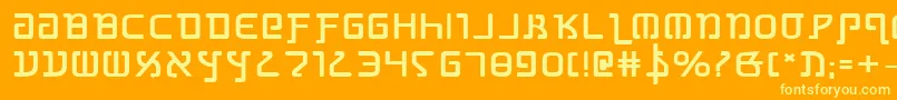 GrimlordBoldExpanded Font – Yellow Fonts on Orange Background