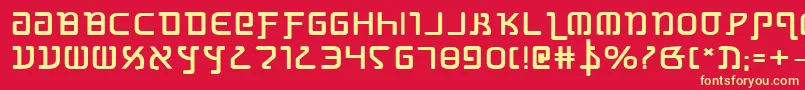 GrimlordBoldExpanded Font – Yellow Fonts on Red Background