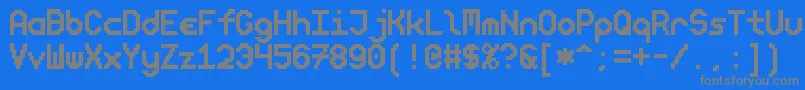 Neoletters-Schriftart – Graue Schriften auf blauem Hintergrund