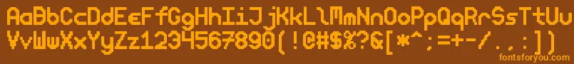 Шрифт Neoletters – оранжевые шрифты на коричневом фоне