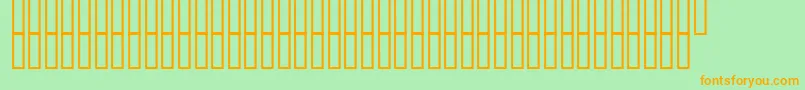 TouristEater Font – Orange Fonts on Green Background