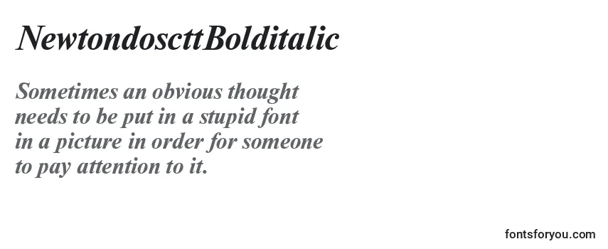 Review of the NewtondoscttBolditalic Font