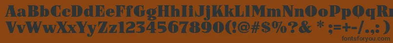 Arb187ModernCaps-Schriftart – Schwarze Schriften auf braunem Hintergrund