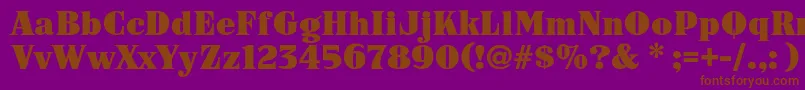 Шрифт Arb187ModernCaps – коричневые шрифты на фиолетовом фоне