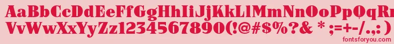 fuente Arb187ModernCaps – Fuentes Rojas Sobre Fondo Rosa