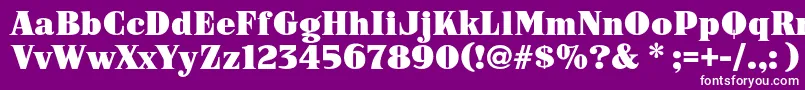 Arb187ModernCaps Font – White Fonts on Purple Background