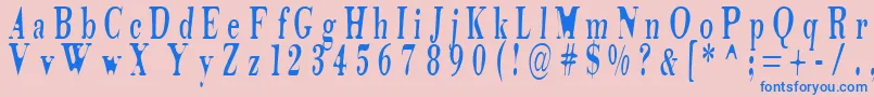 Tidelag Font – Blue Fonts on Pink Background