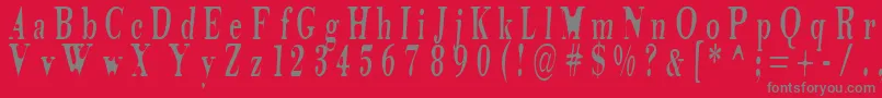 Tidelag Font – Gray Fonts on Red Background